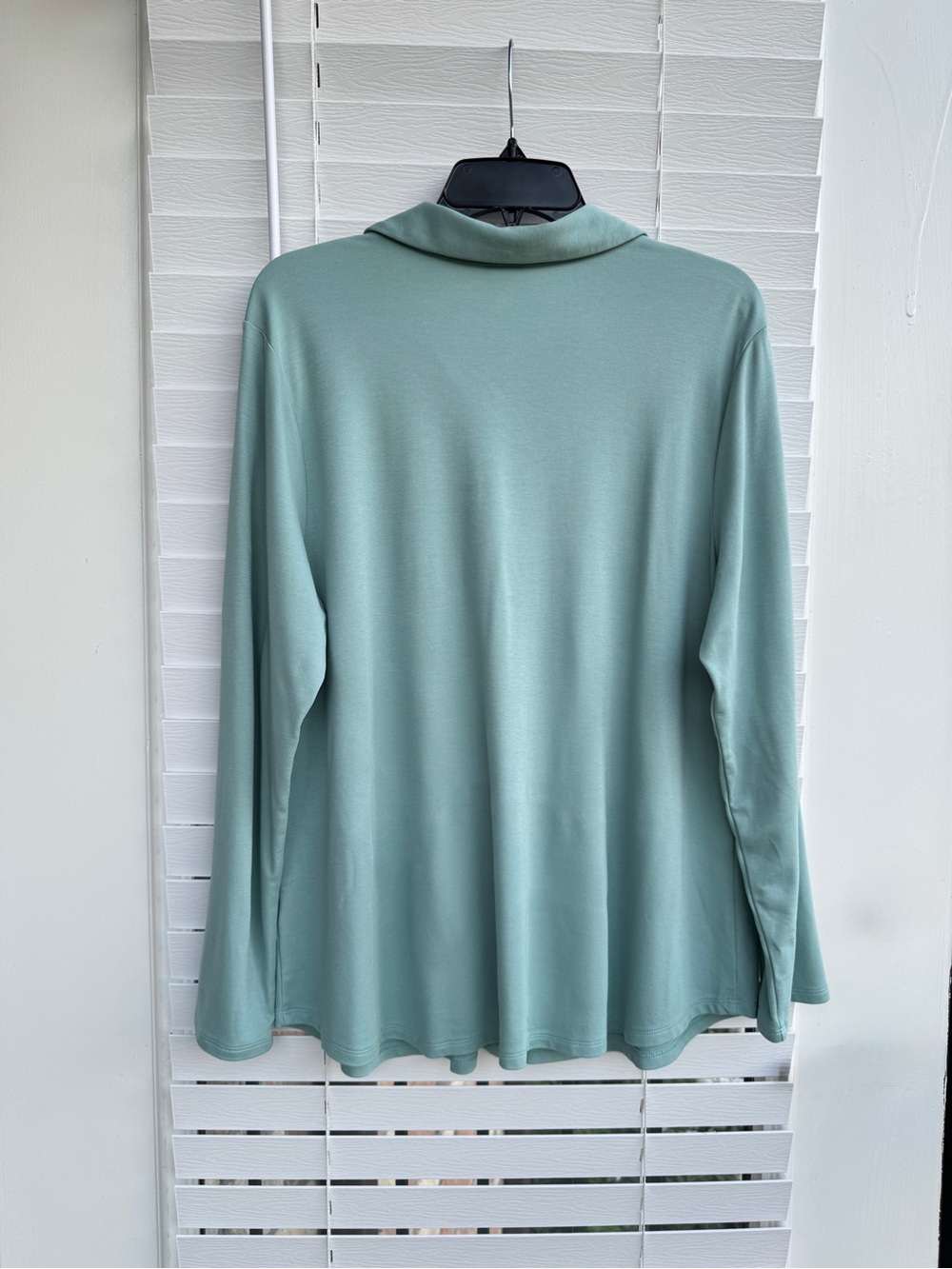 J.Jill Mint Green Knit Button Front Collared Blouse XL Soft Stretch Top - Picture 7 of 10